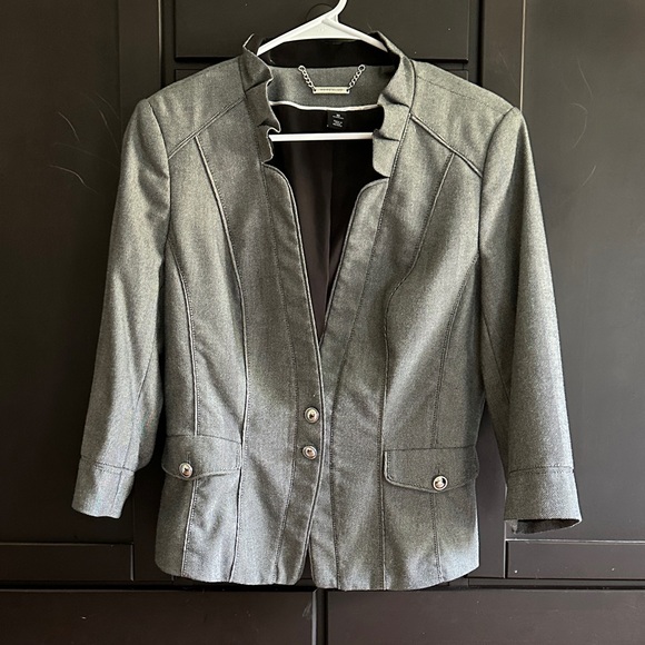 White House Black Market Gray Blazer - Picture 1 of 6